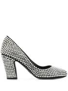 Prada Embellished Chunky Heel 85mm Pumps - Black