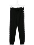 Emporio Armani Kids Teen Side Stripe Logo Track Pants - Black