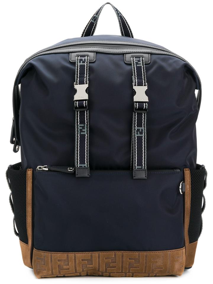 Fendi F Logo Backpack - Blue