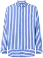 Ami Paris Striped Summer Fit Shirt - Blue