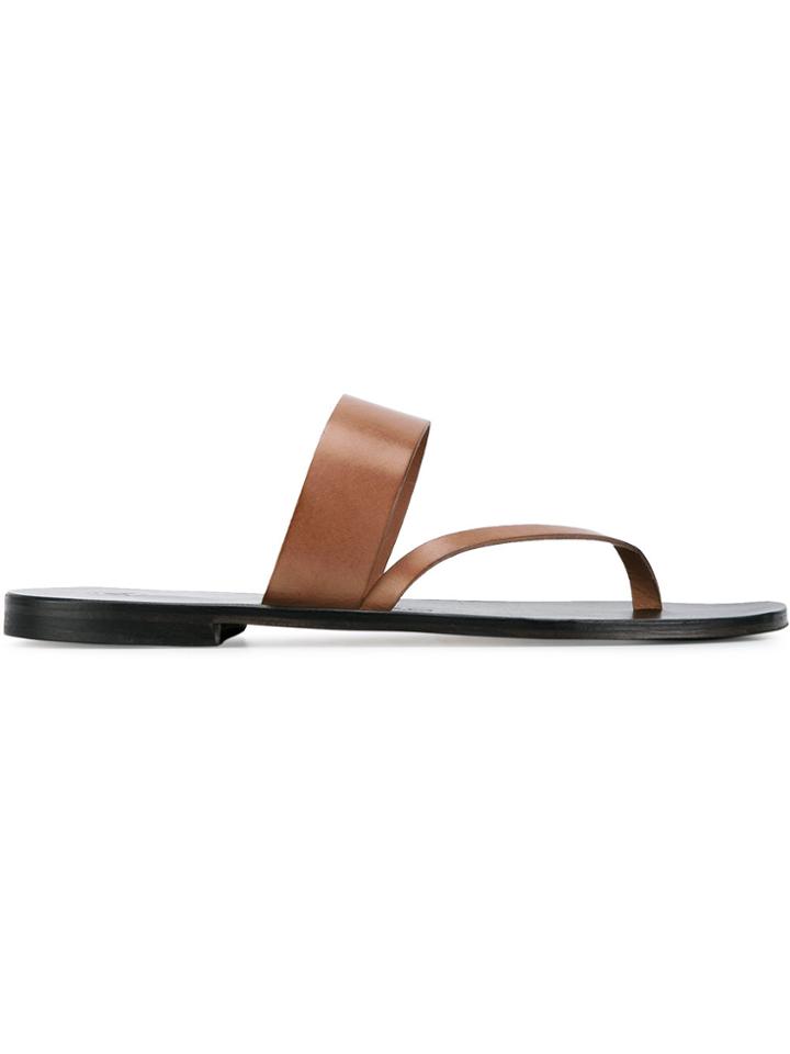 Álvaro Brown Alberto Leather Sandals