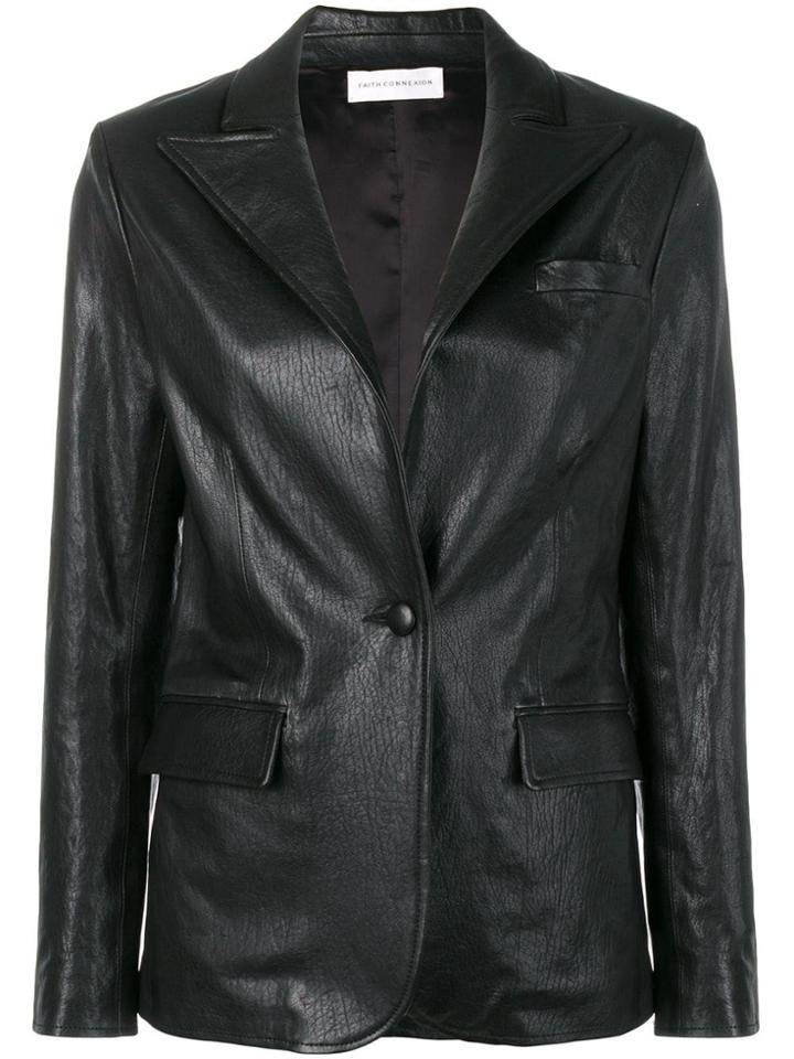 Faith Connexion Fitted Blazer Jacket - Black
