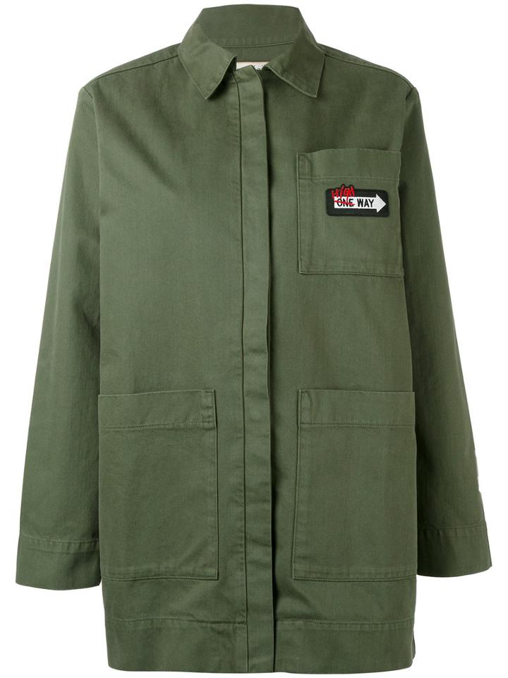 Être Cécile - Oversized Shirt Jacket - Women - Cotton - M, Green, Cotton