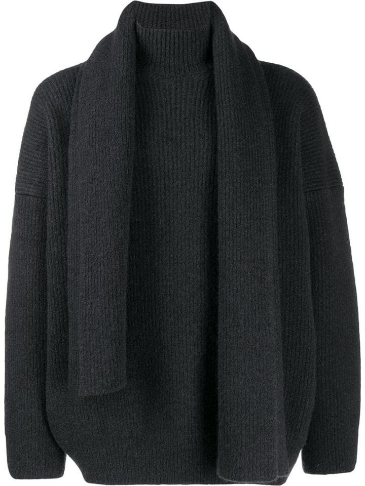 Jacquemus Scarf Neck Jumper - Grey