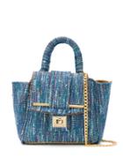 Alila Small Tweed Tote Bag - Blue