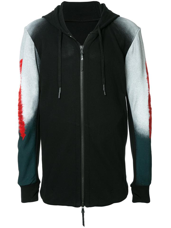 11 By Boris Bidjan Saberi Tonal Patterned Hoodie - Black