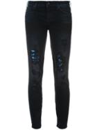 7 For All Mankind Sequined Skinny Jeans, Women's, Size: 29, Blue, Cotton/spandex/elastane