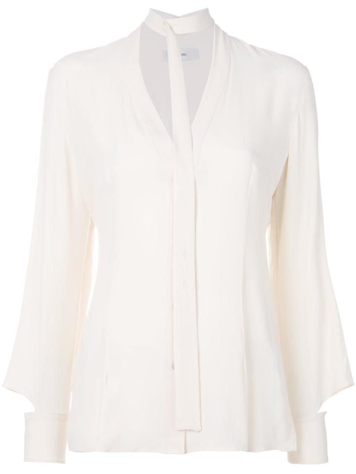 Mauro Grifoni V-neck Long-sleeve Shirt - Nude & Neutrals