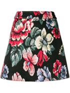 Semicouture Floral Knitted Mini Skirt - Black