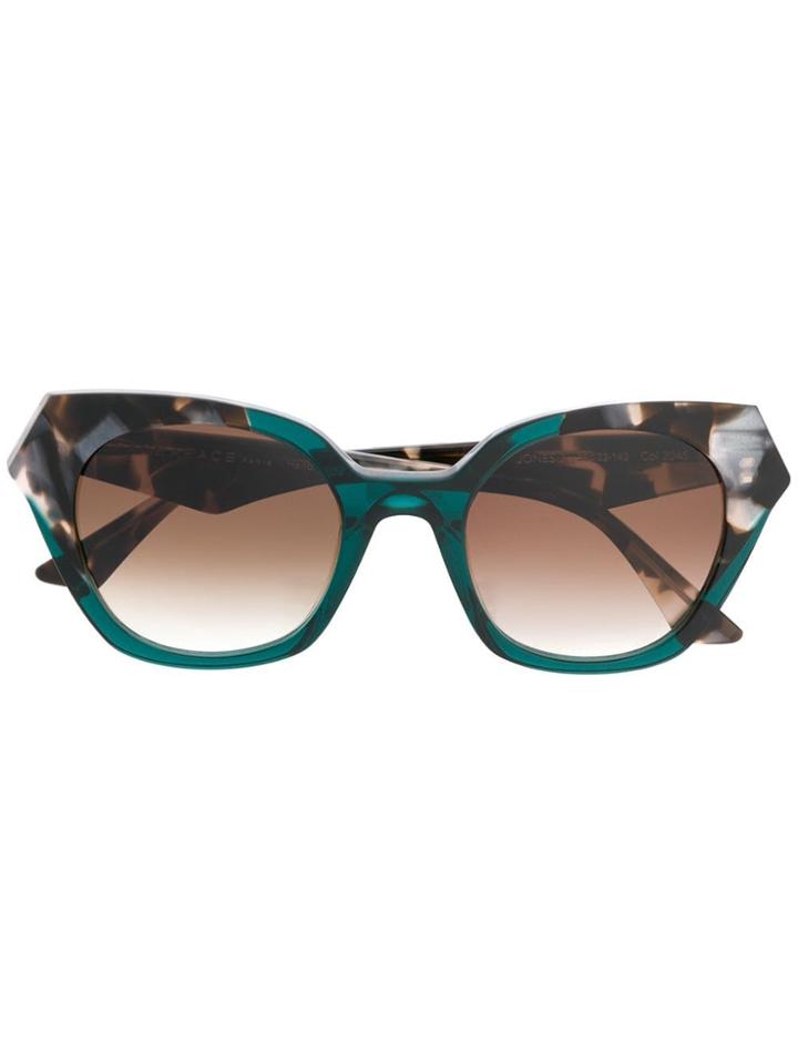Face À Face Cat Eye Sunglasses - Green