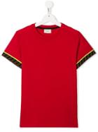 Fendi Kids Logo-trimmed T-shirt - Red