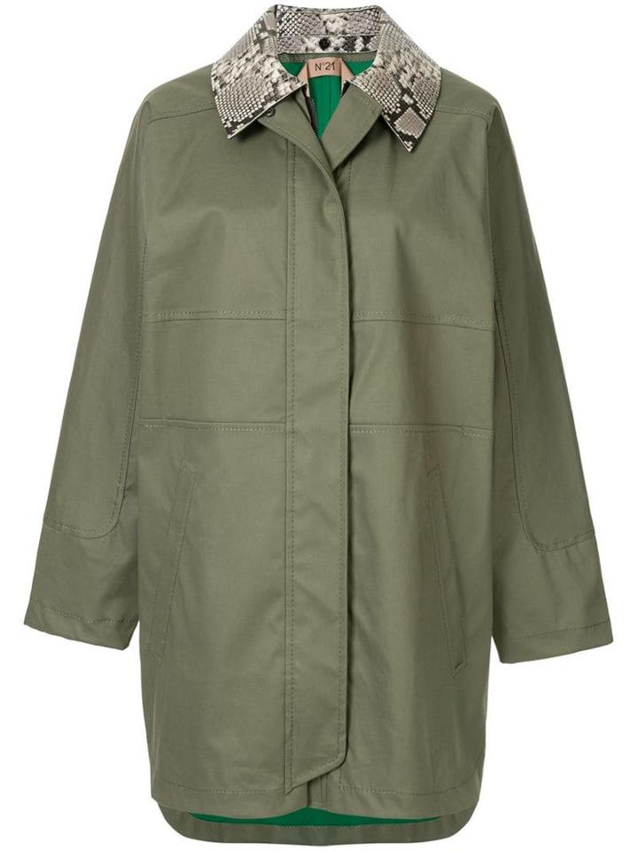 Nº21 Zipped Parka Coat - Green