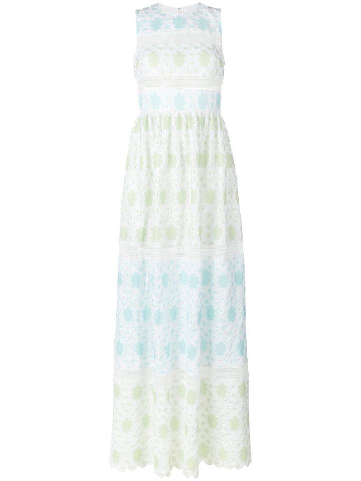 Huishan Zhang - Sleeveless Crochet Floral Dress - Women - Silk/polyester - 12, Women's, Silk/polyester