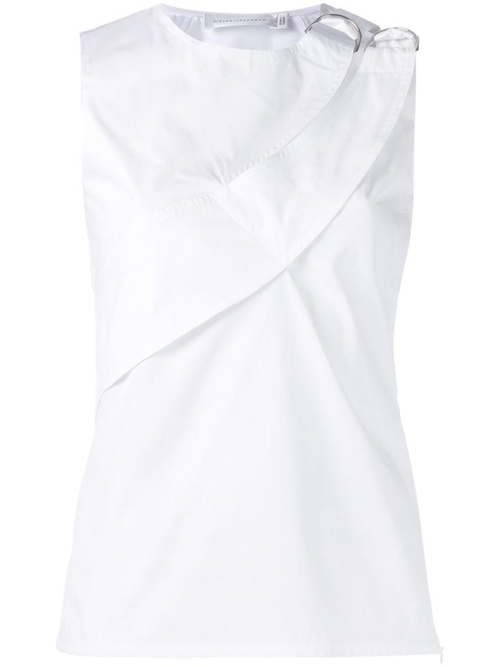 Victoria Beckham - Wrap Top - Women - Cotton - 8, White, Cotton