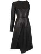 Nk Leather One Shoulder Dress - Black