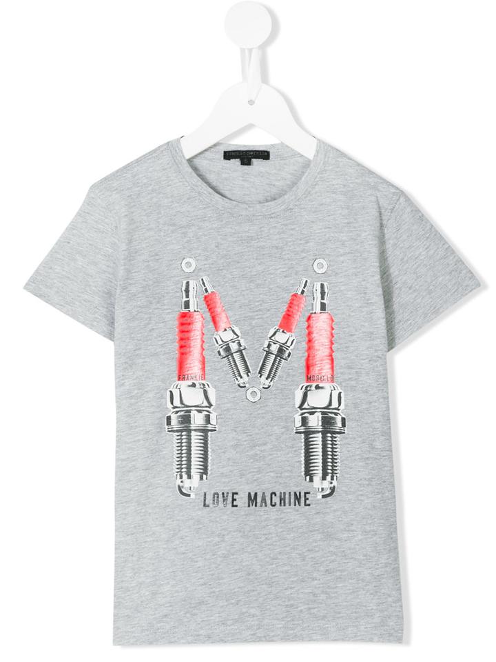 Frankie Morello Kids - Love Machine Print T-shirt - Kids - Cotton - 7 Yrs, Grey