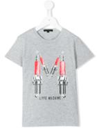 Frankie Morello Kids - Love Machine Print T-shirt - Kids - Cotton - 7 Yrs, Grey