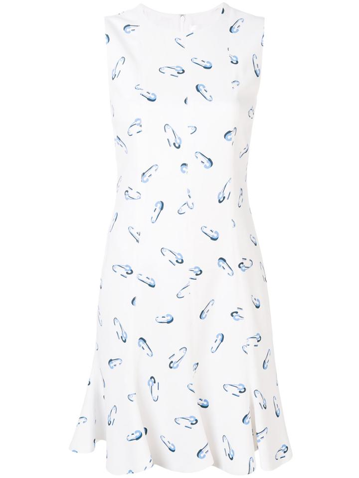 Victoria Victoria Beckham Safety Pin Print Dress - White