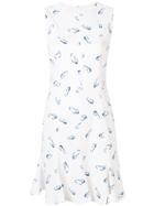 Victoria Victoria Beckham Safety Pin Print Dress - White