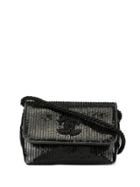 Chanel Pre-owned Sequinned Cc Crossbody Bag - Black