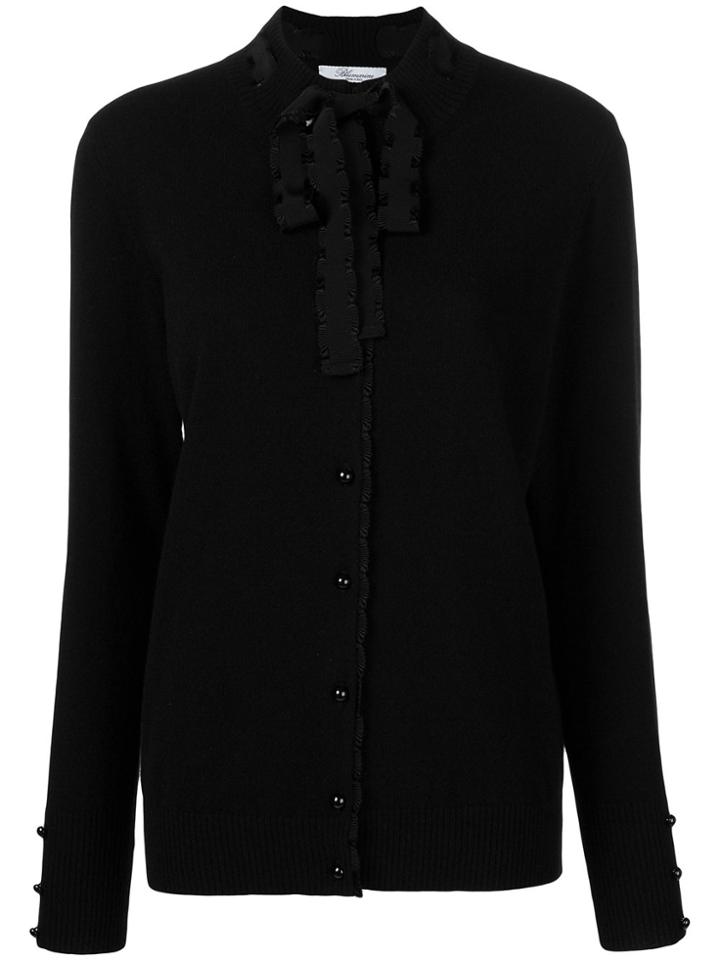 Blugirl Pussybow Button Cardigan - Black