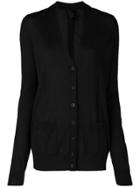 Vera Wang Fine-knit Cardigan - Black