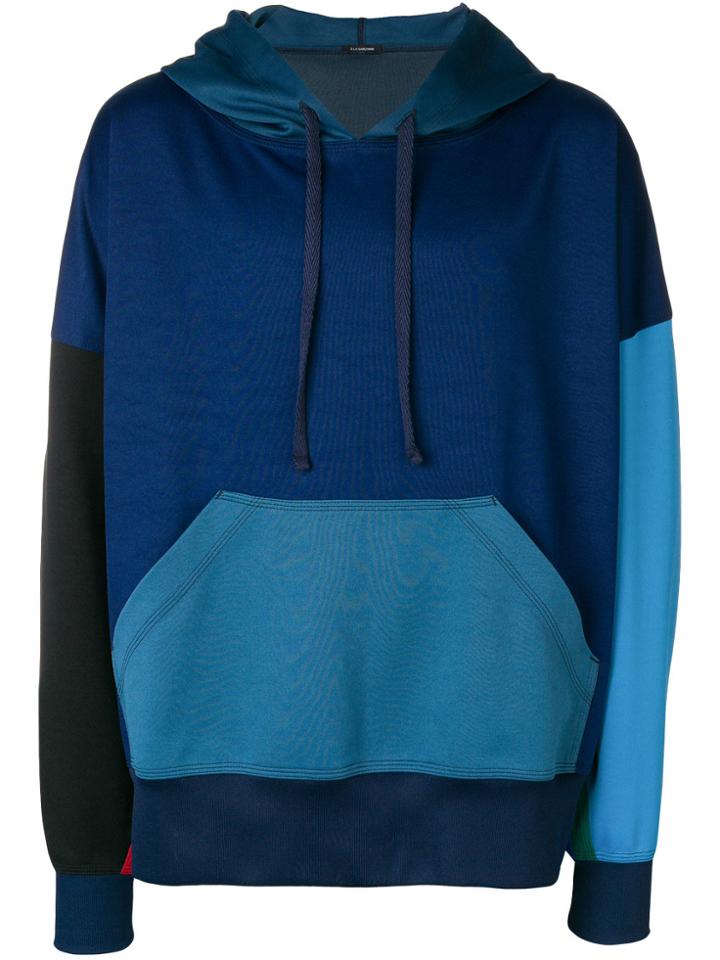À La Garçonne Color-blocked Hoodie - Blue