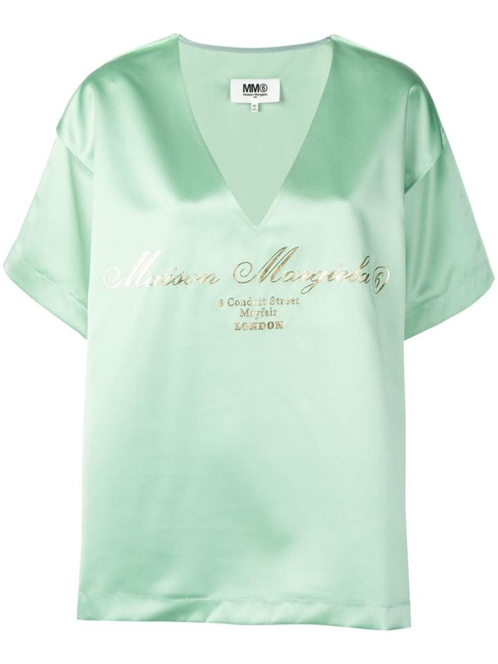 Mm6 Maison Margiela Loose-fit Logo T-shirt - Green