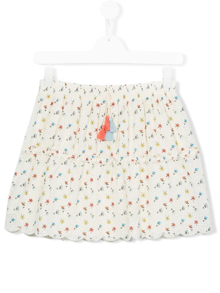 Chloé Kids - Fantasia Print Skirt - Kids - Cotton - 14 Yrs, Nude/neutrals