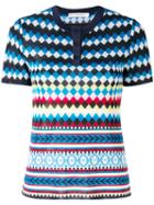 Mary Katrantzou - Diamond Print Top - Women - Viscose - Xs, Blue, Viscose