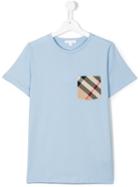 Burberry Kids Printed Pocket T-shirt, Boy's, Size: 14 Yrs, Blue