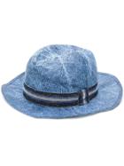 Jacob Cohen Handmade Striped Band Hat - Blue