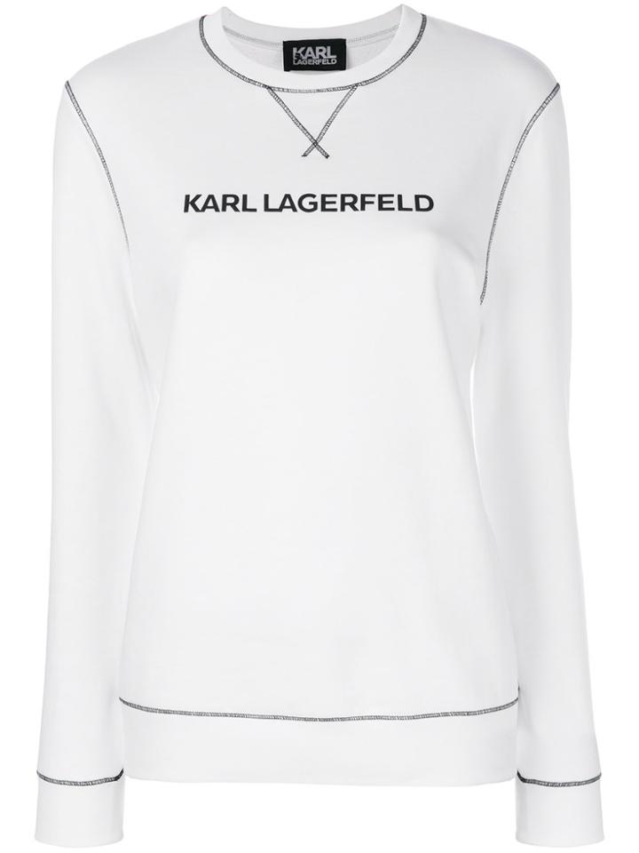 Karl Lagerfeld Karl's Essential Sweatshirt - White