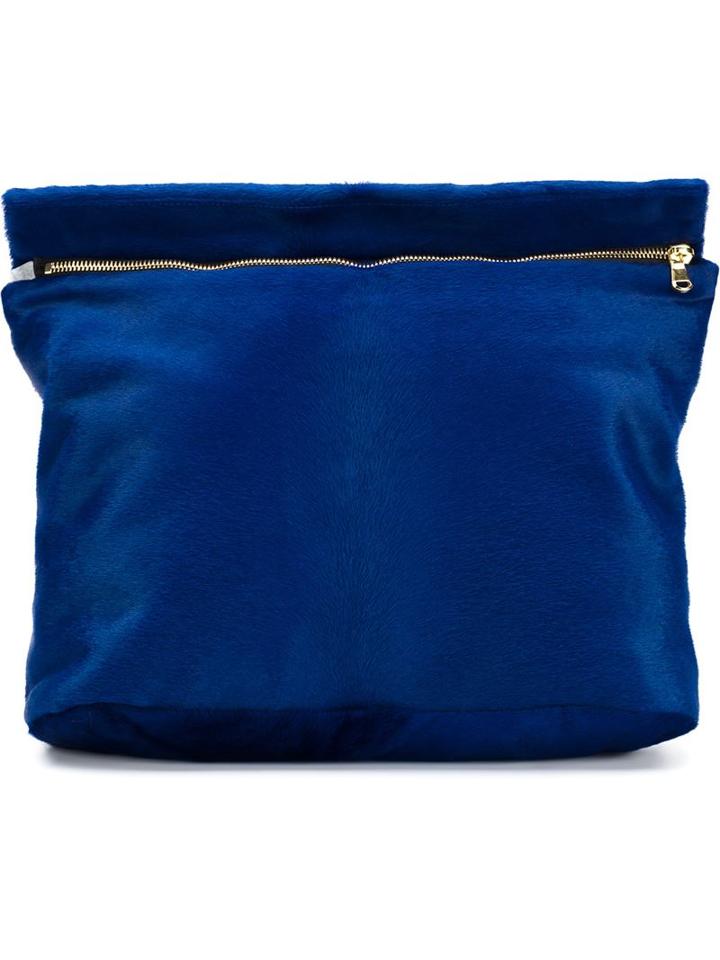 Derek Lam Zipped Clutch Bag, Women's, Blue