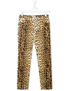 Moschino Kids Teen Leopard Print Trousers - Brown