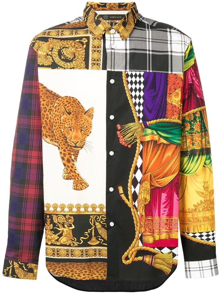 Versace Signature Spario Print Shirt - Black