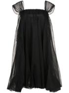Simone Rocha Flared Tulle Dress - Black