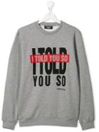 Neil Barrett Kids I Told You So Sweatshirt - Grey