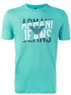 Logo Print T-shirt - Men - Cotton - M, Green, Cotton, Armani Jeans