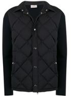Moncler Knitted Sleeve Quilted Jacket - Blue