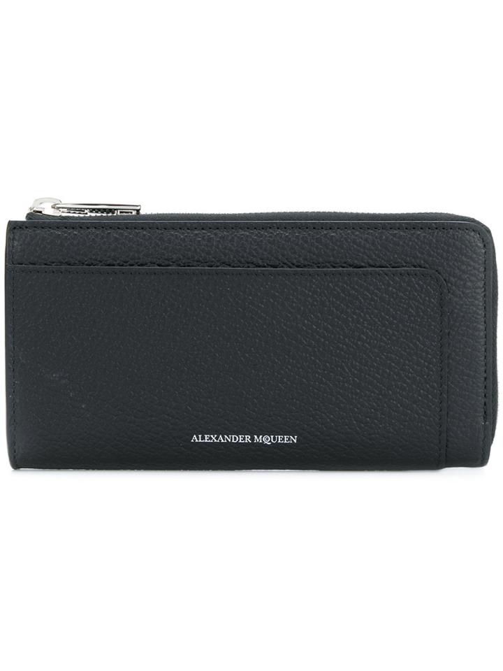 Alexander Mcqueen Zip Wallet - Black