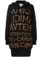 Moschino Embroidered Logo Sweat Dress - Black