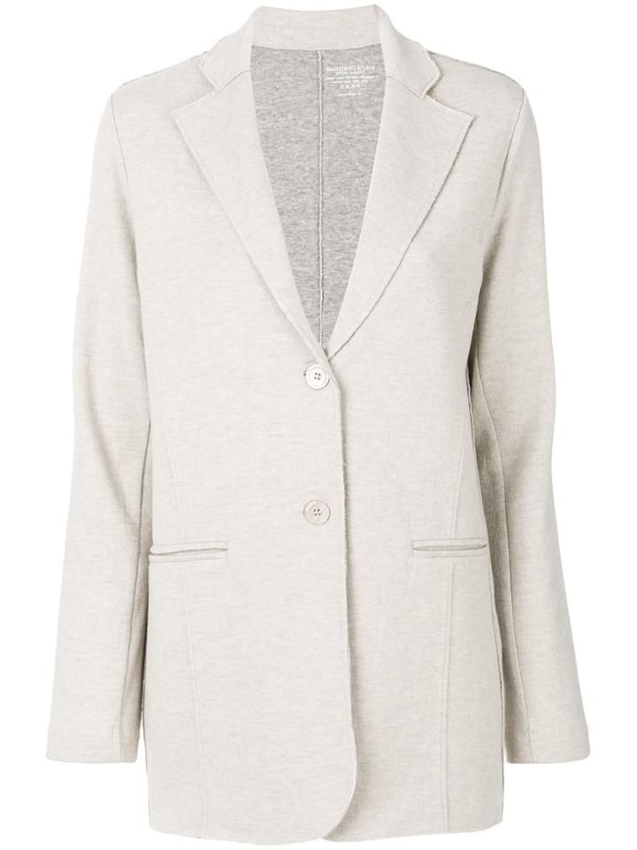 Majestic Filatures Curved Hem Blazer - Nude & Neutrals