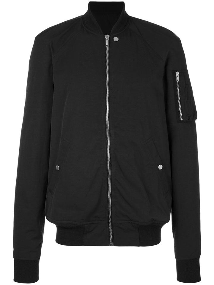 Rick Owens - Flight Bomber Jacket - Men - Cupro/virgin Wool - 54, Black, Cupro/virgin Wool