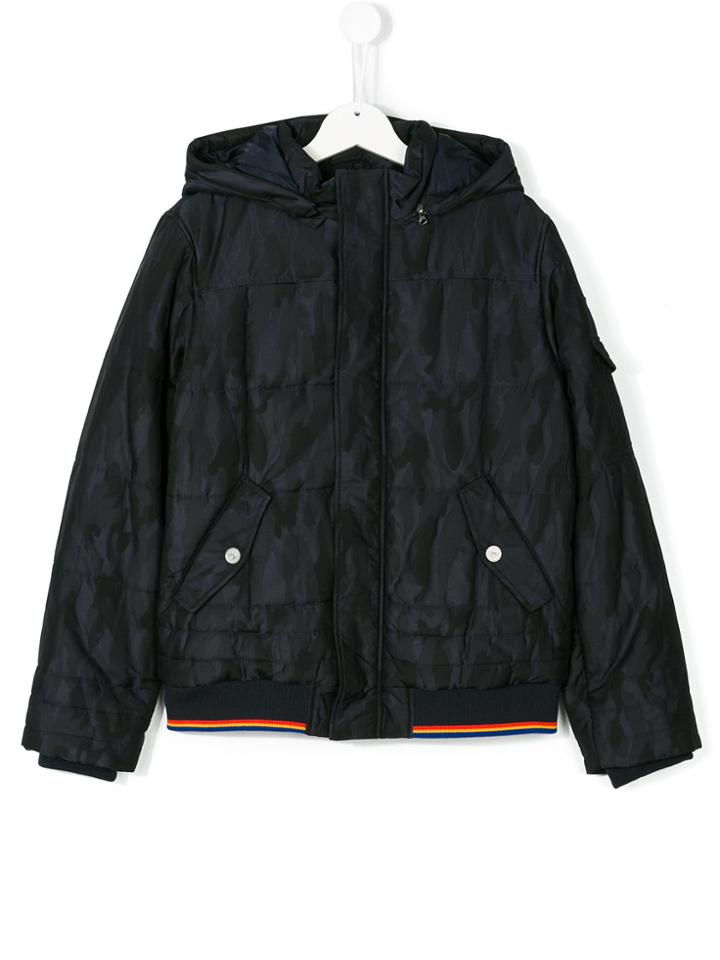Armani Junior Hooded Coat - Blue