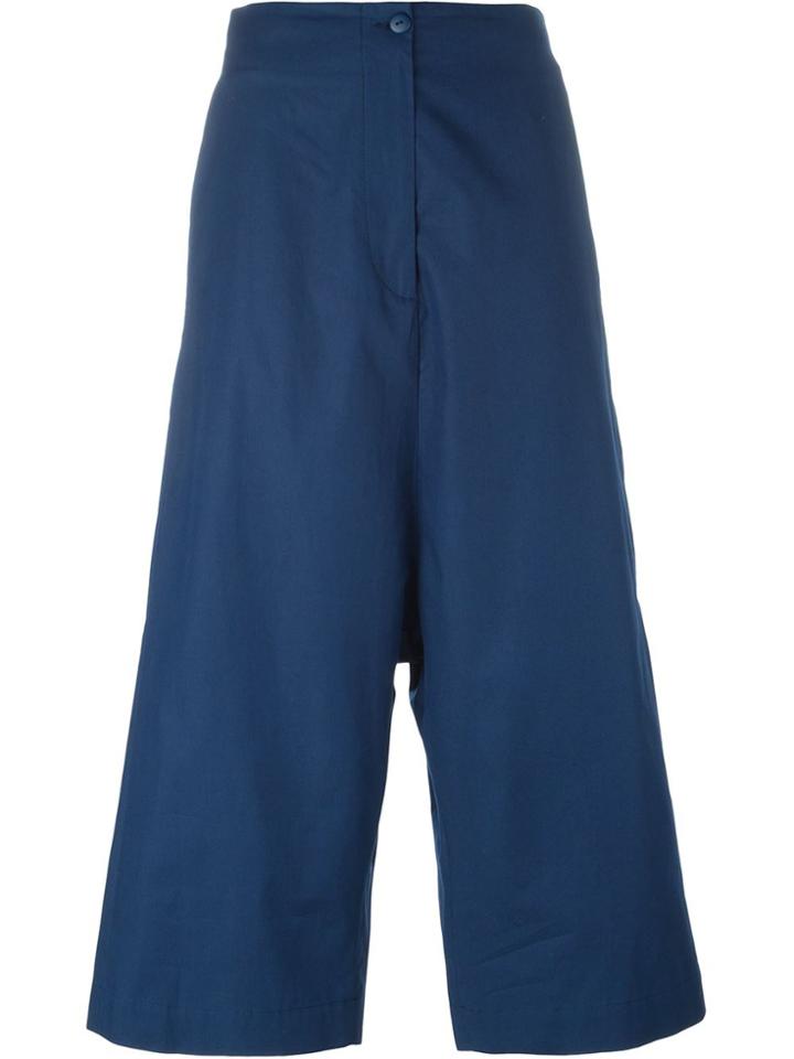 I'm Isola Marras Cropped Drop Crotch Trousers - Blue