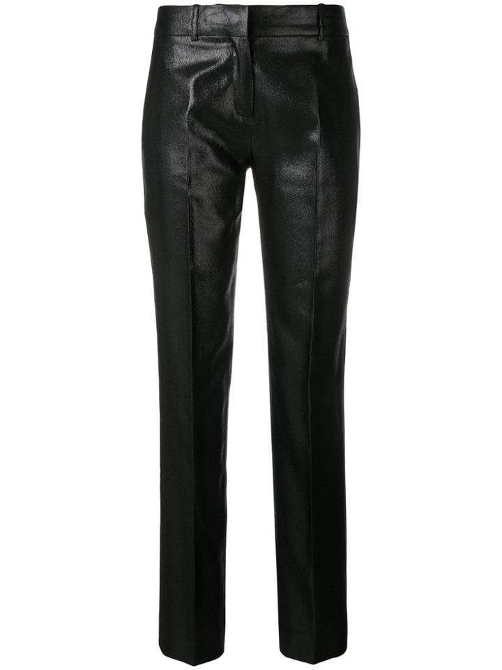Victoria Victoria Beckham Lamé Straight Trousers - Black