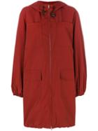 Marni - Classic Zip-up Coat - Women - Cotton/nylon - 38, Red, Cotton/nylon