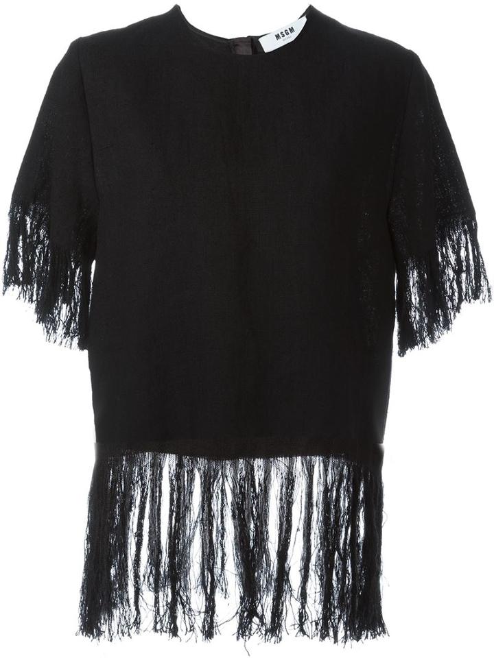 Msgm Frayed Edge T-shirt