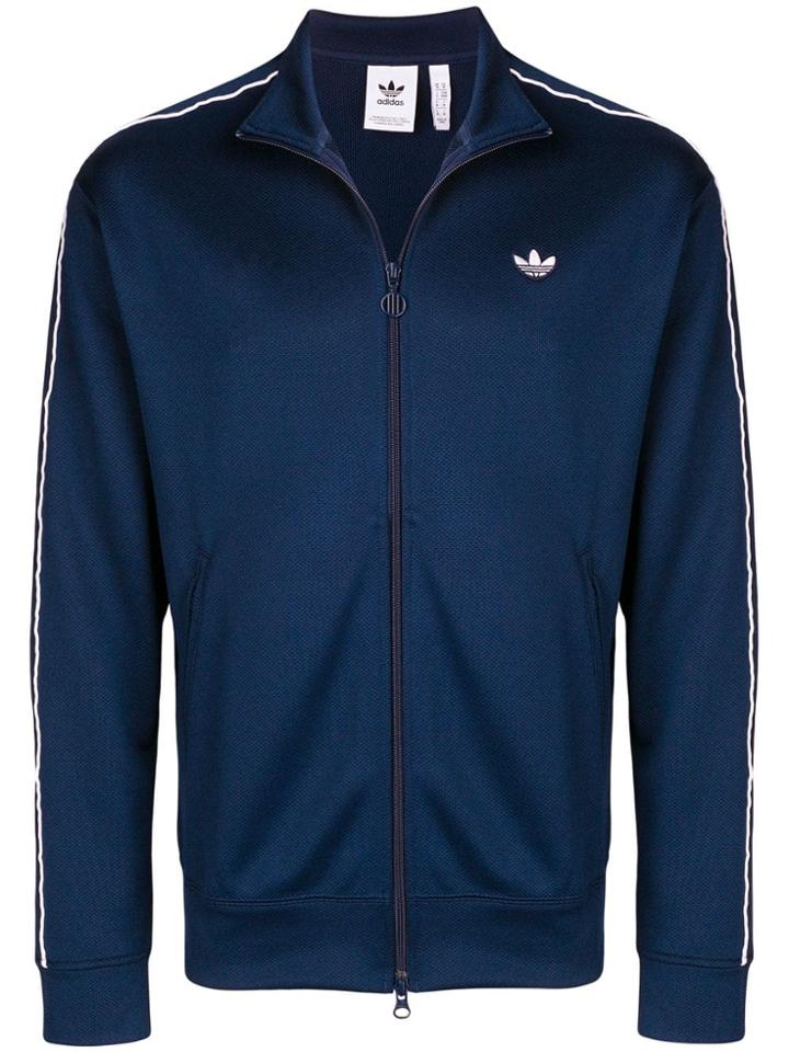 Adidas Contrast Logo Jacket - Blue